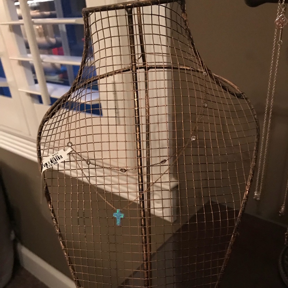 New cross necklace. Very dainty!